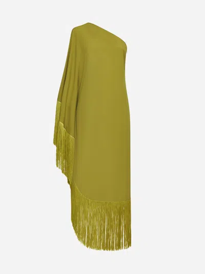 Taller Marmo Spritz Fringe-detail Dress In Citron
