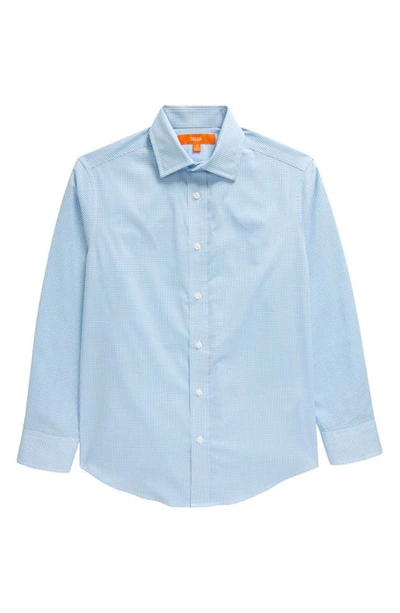 Tallia Kids' Gingham Check Dress Shirt In Blue