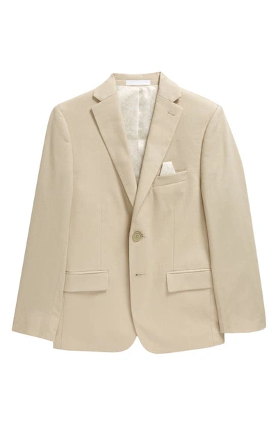 Tallia Kids' Linen Blend Sport Coat In Beige