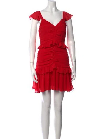 Pre-owned Talulah Printed Mini Dress In Red