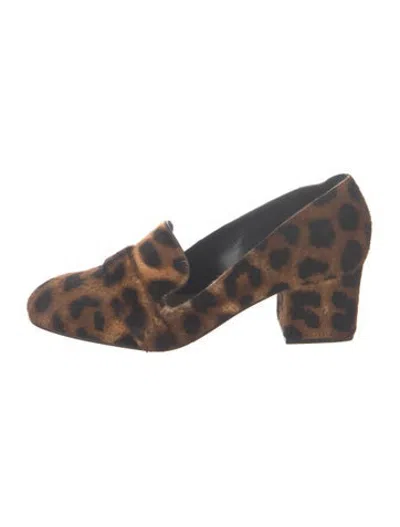 Pre-owned Tamara Mellon Ponyhair Animal Print Pumps In Brown