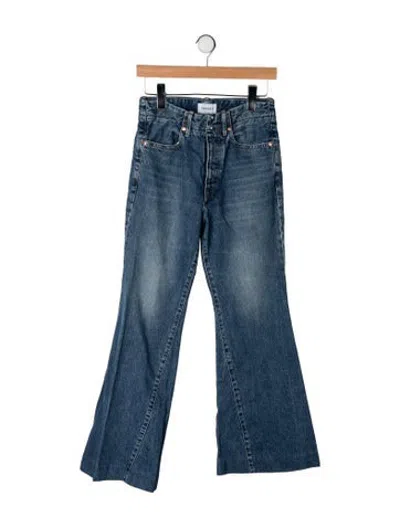 Pre-owned Tanaka High-rise Flared Jeans In Blue