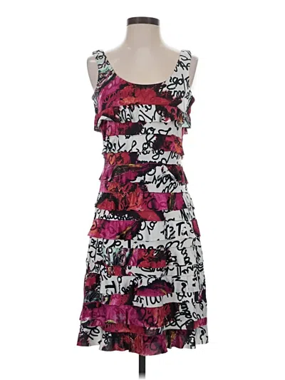 Pre-owned Tango Mango Cocktail Dress In Burgundy