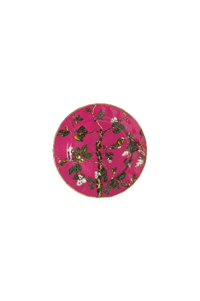 Tania Bulhões Bread Plate Passaros Do Brasil Pink