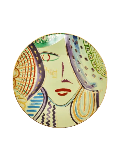 Tania Bulhões Dinner Plate Portrait In Yellow