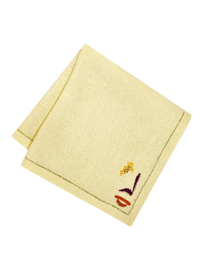 Tania Bulhões Napkin Portrait In Neutral
