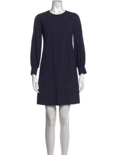 Pre-owned Tara Jarmon Striped Mini Dress W/ Tags In Blue
