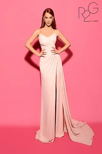 Pre-owned Tarik Ediz 53004 Evening Dress Lowest Price Guarantee Authentic In Ice Pink