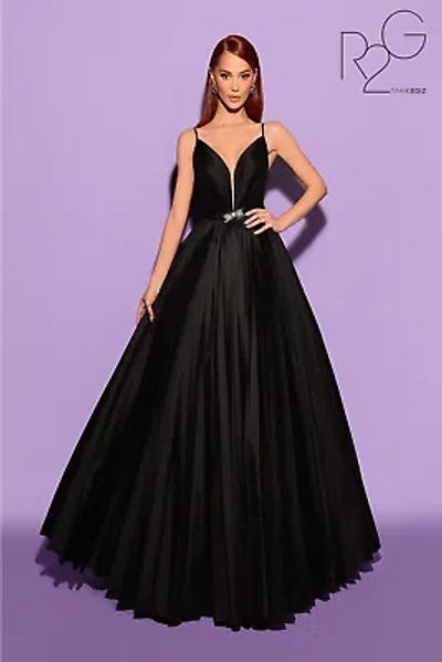 Pre-owned Tarik Ediz 53107 Evening Dress Lowest Price Guarantee Authentic In Black