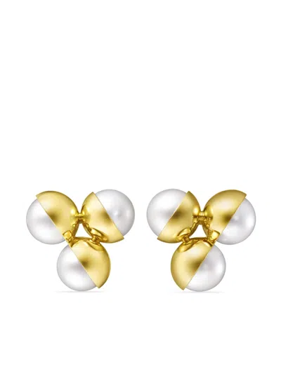 Tasaki 18kt Gelbgoldring Mit Perlen In Gold