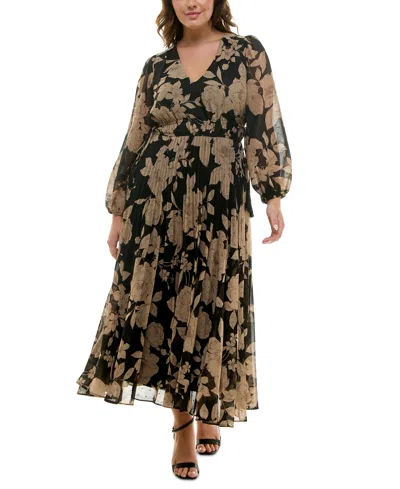 Taylor Polka Dot Dress In Blacktaupe
