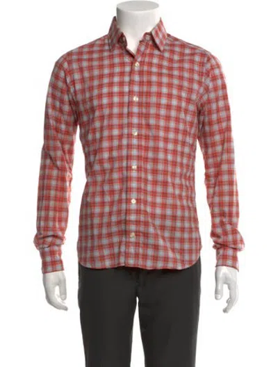 Pre-owned Taylor Stitch Plaid Print Long Sleeve Dress Shirt In Multicolor