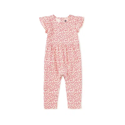 Tea Collection Kids' Tulip Sleeve Baby Romper In Pink