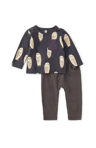 Tea Collection Kids'  Two Piece Baby Play Set In Brown