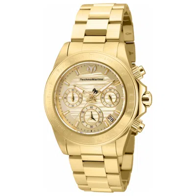 Technomarine Women's Manta Ray 38mm Quartz Watch Tm-219013 In Gold