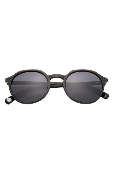 Ted Baker 51mm Polarized Round Sunglasses In Black