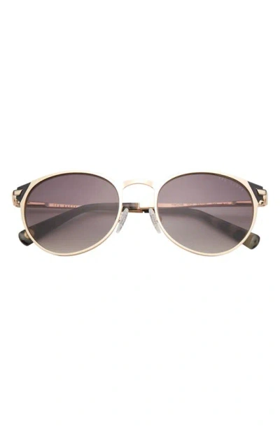 Ted Baker 53mm Round Sunglasses In Gold