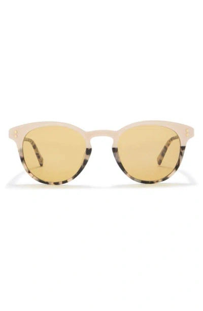 Ted Baker 55mm Round Sunglasses In White