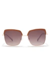 Ted Baker 55mm Square Sunglasses In Honey Tortoise