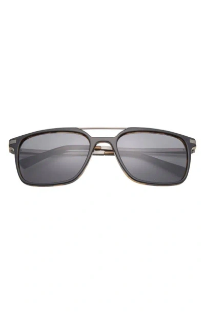 Ted Baker 56mm Polarized Square Sunglasses In Black