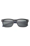 Ted Baker 56mm Polarized Square Sunglasses In Black