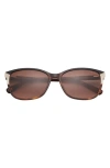 Ted Baker 56mm Rectangular Sunglasses In Tortoise