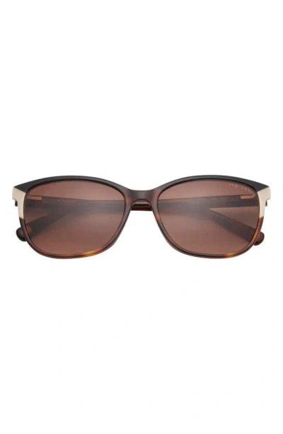 Ted Baker 56mm Rectangular Sunglasses In Metallic