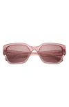 Ted Baker 56mm Square Sunglasses In Blush Crystal