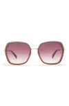 Ted Baker 56mm Square Sunglasses In Amber