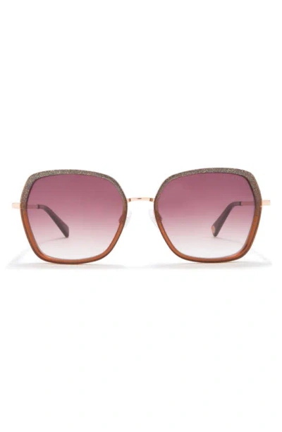 Ted Baker 56mm Square Sunglasses In Amber