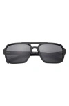 Ted Baker 59mm Polarized Navigator Sunglasses In Black