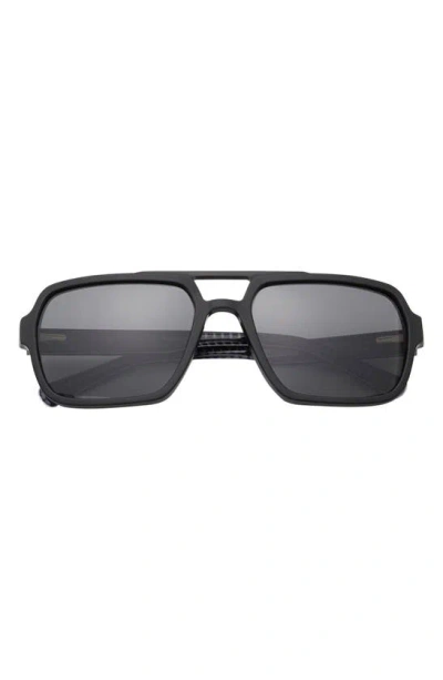 Ted Baker 59mm Polarized Navigator Sunglasses In Black