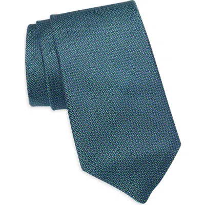 Ted Baker Carlisle Micro Silk Blend Tie In Green