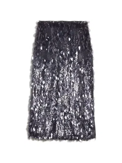 Ted Baker Dorida Sequin-embellished Midi Skirt In Gray