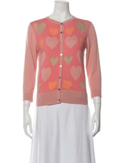 Pre-owned Ted Baker Graphic Print Crew Neck Sweater W/ Tags In Pink