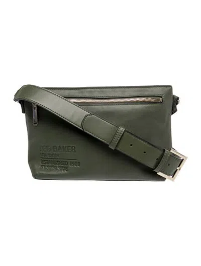 Pre-owned Ted Baker Leather Crossbody Bag In Green