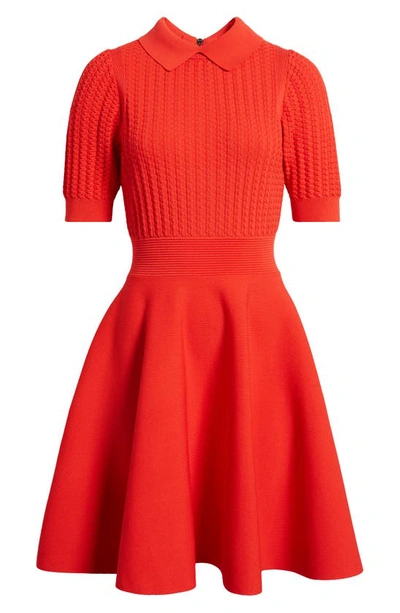 Ted Baker Mia Knit Skater Dress In Red