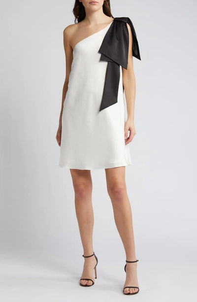 Ted Baker Midori One-shoulder Satin Dress In Ivory
