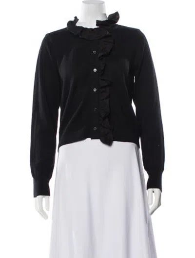 Pre-owned Ted Baker Open Front Sweater In Black