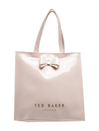 Pre-owned Ted Baker Patent Leather Tote In Pink