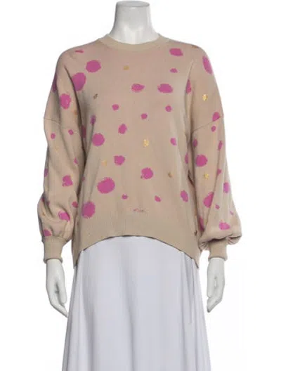 Pre-owned Ted Baker Polka Dot Print Crew Neck Sweater In Multicolor
