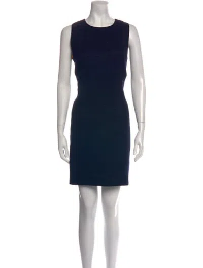 Pre-owned Ted Baker Printed Mini Dress In Blue