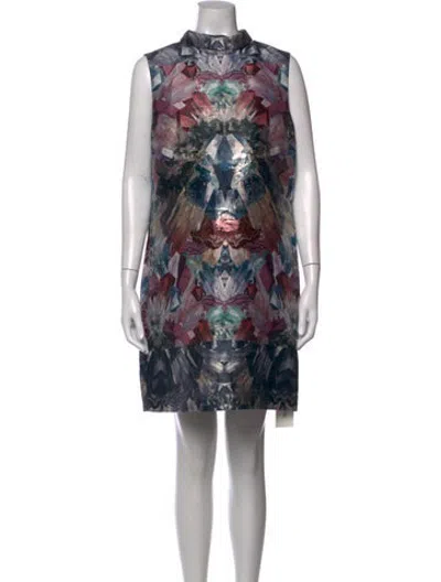 Pre-owned Ted Baker Printed Mini Dress W/ Tags In Pink