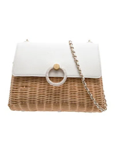 Pre-owned Ted Baker Raffia Shoulder Bag In Neutrals