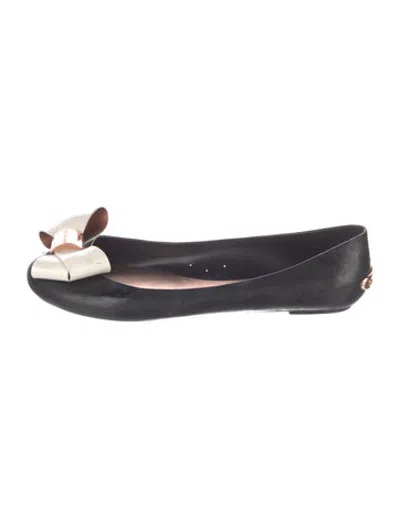 Pre-owned Ted Baker Rubber Ballet Flats In Blue