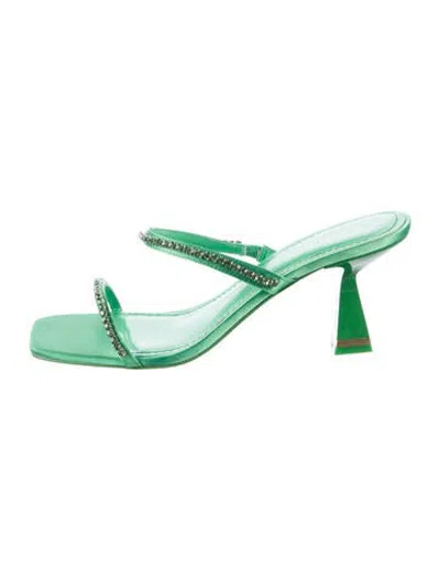 Pre-owned Ted Baker Satin Sandals In Green