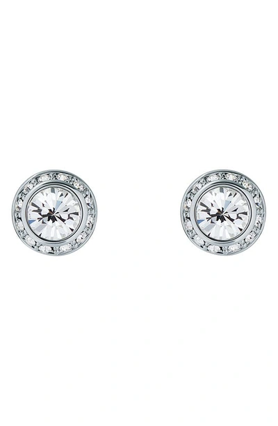 Ted Baker Soletia Solitaire Crystal Halo Stud Earrings In Silver Tone Clear Crystal