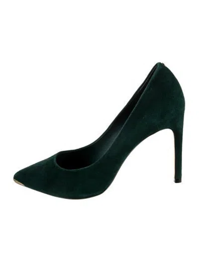 Pre-owned Ted Baker Suede Pumps In Green