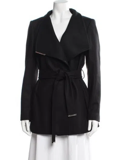 Pre-owned Ted Baker Wool Coat In Black
