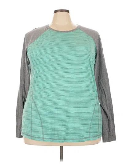 Pre-owned Tek Gear 3/4 Sleeve T-shirt In Teal